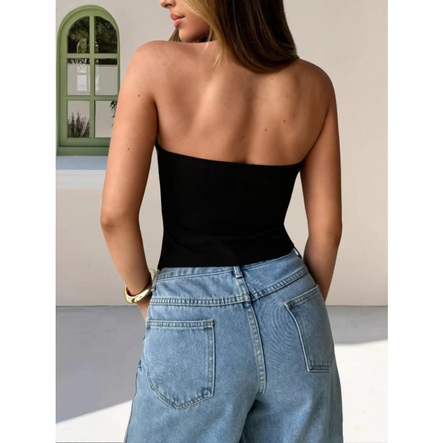 Halter Neck Zip-Up Tank Apparel and Accessories