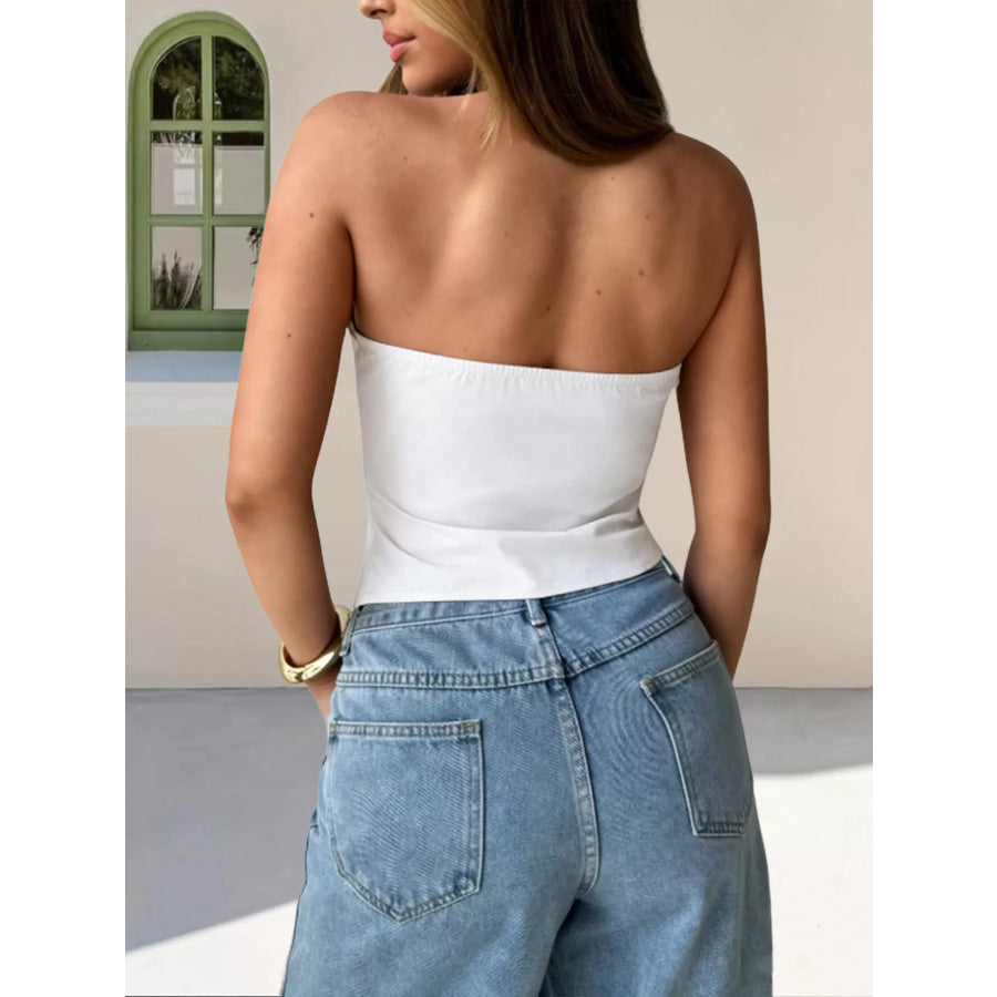 Halter Neck Zip-Up Tank Apparel and Accessories