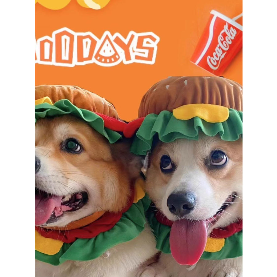 Hamburger Style Pet Headwear Apparel and Accessories
