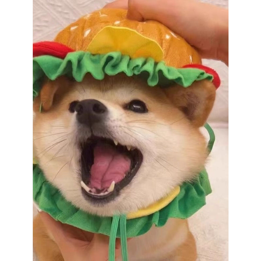 Hamburger Style Pet Headwear Burger Hat / S Apparel and Accessories