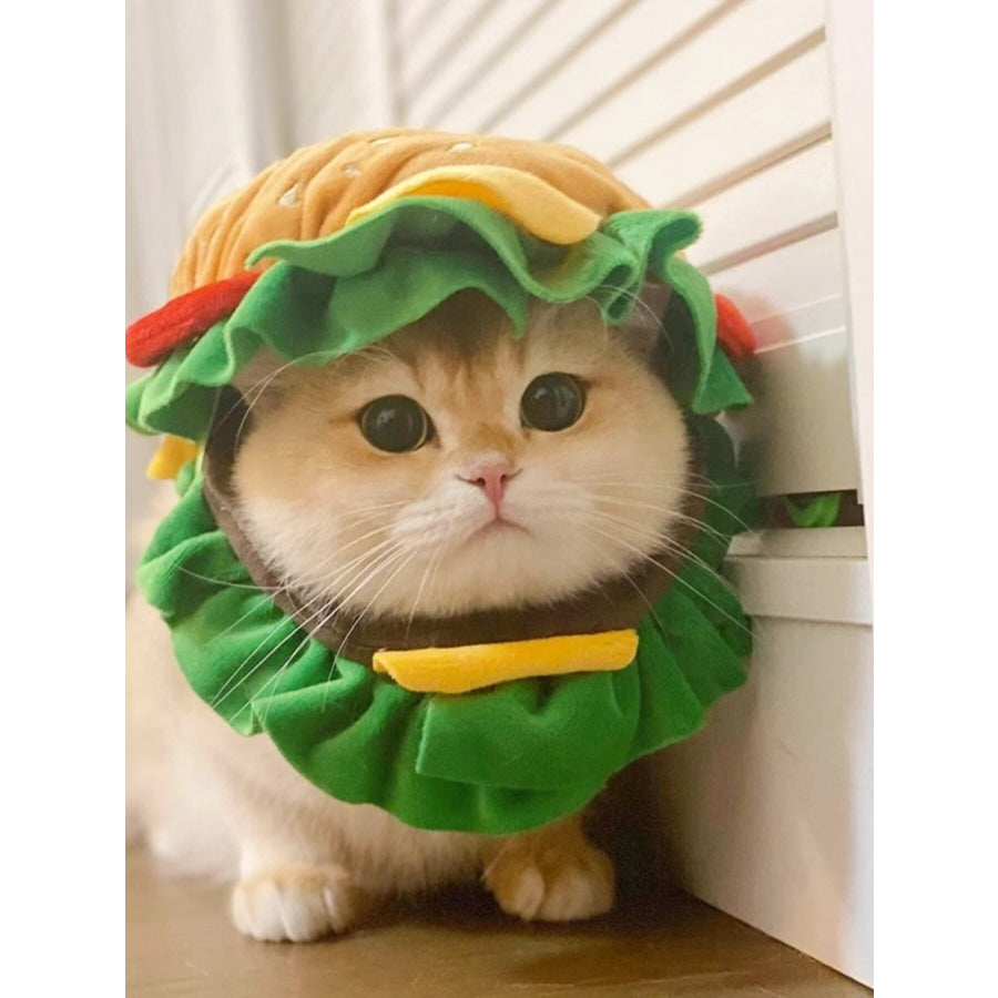 Hamburger Style Pet Headwear Burger Hat / S Apparel and Accessories