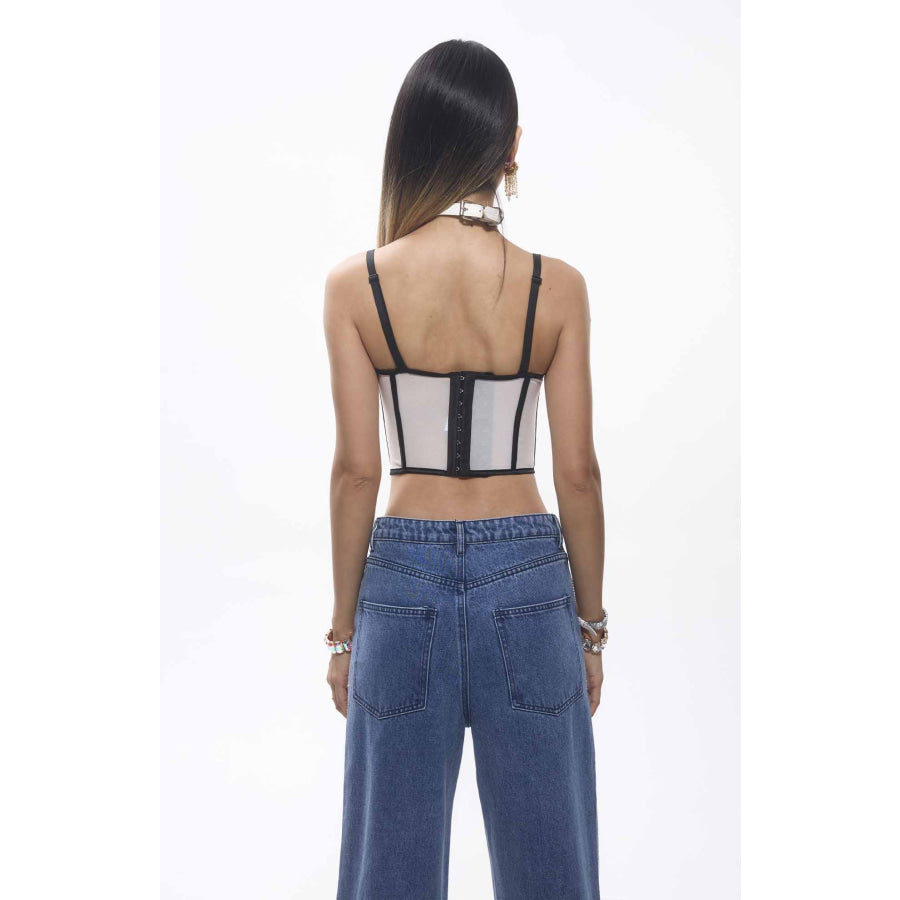 Hana Mesh Corset Top White Women’s Fashion - Clothing - Suits & Sets