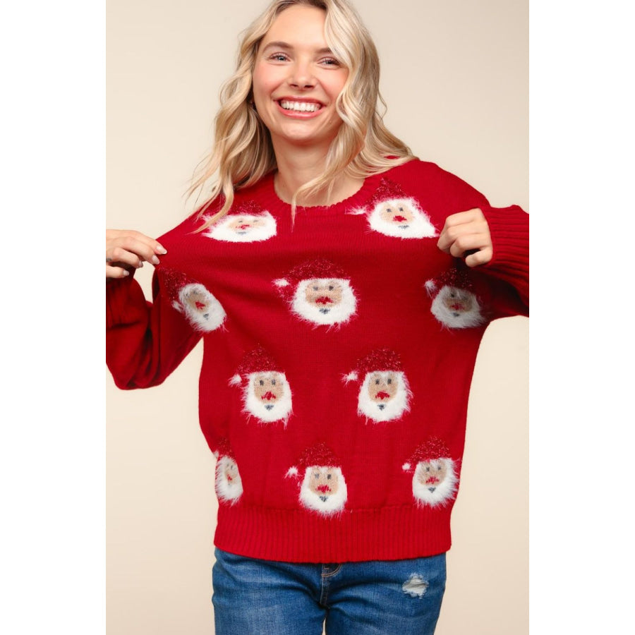 Haptics Santa Sparkle Brushed Sweater Apparel and Accessories