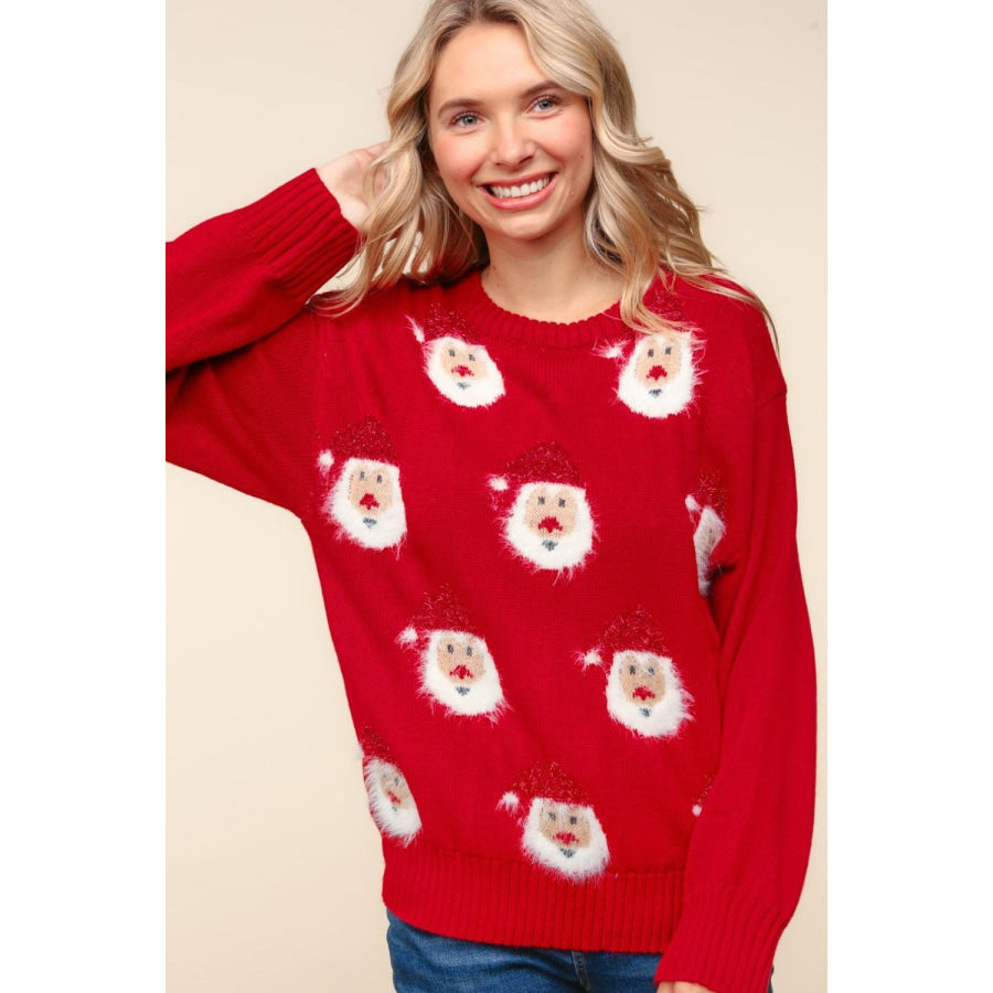 Haptics Santa Sparkle Brushed Sweater Apparel and Accessories