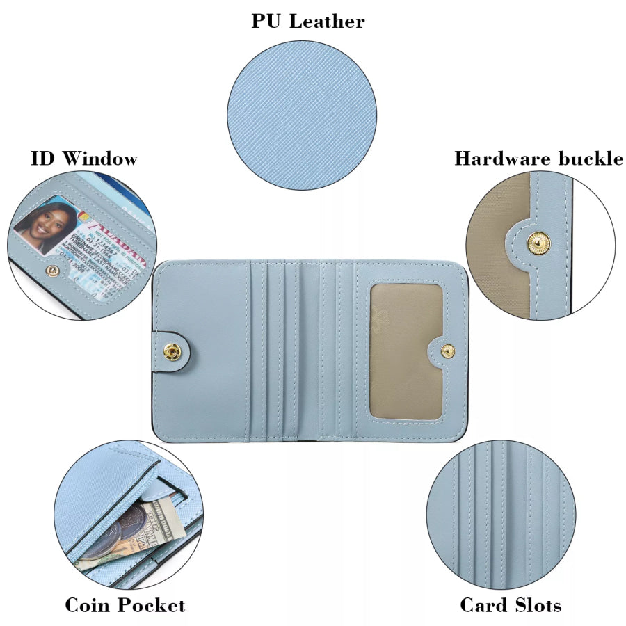 Hardware Buckle Card Case Pastel Blue / ONESIZE Apparel and Accessories