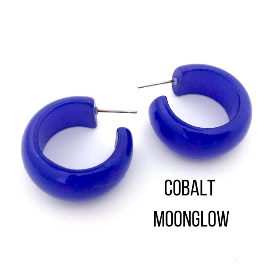 Haskell Hoop Earrings Cobalt Moonglow Haskell Hoops