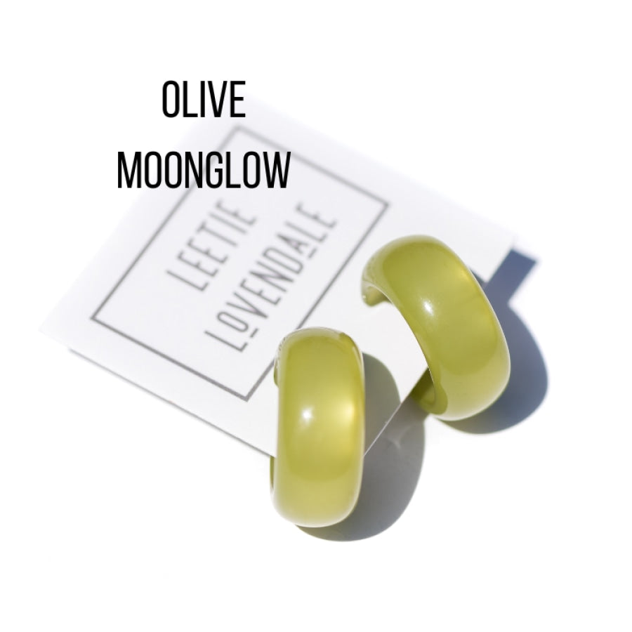 Haskell Hoop Earrings Olive Moonglow Haskell Hoops
