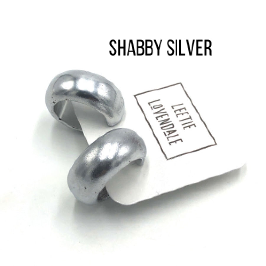 Haskell Hoop Earrings Shabby Silver Haskell Hoops