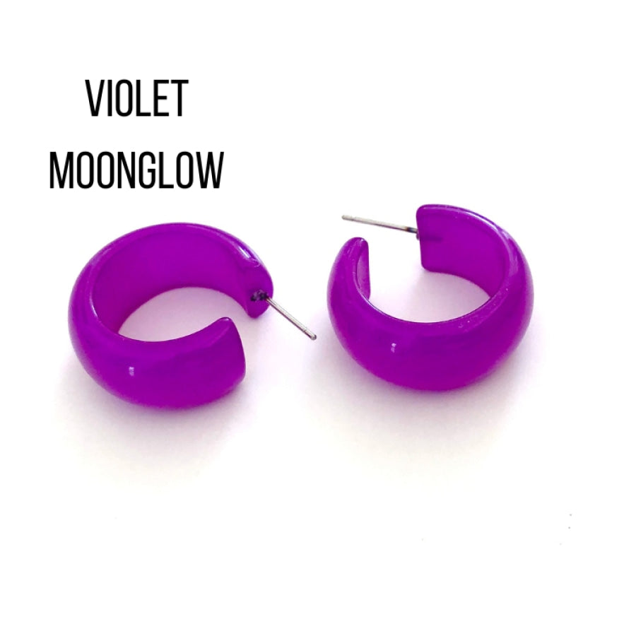 Haskell Hoop Earrings Violet Moonglow Haskell Hoops