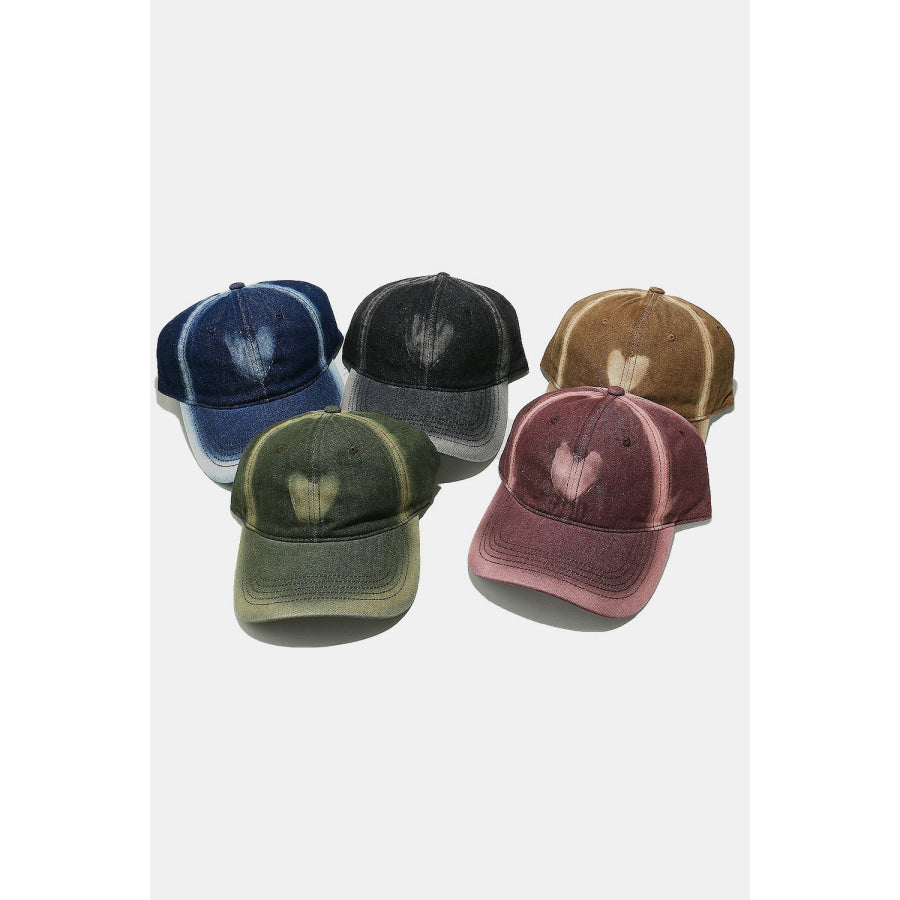 Heart Cotton Baseball Cap Apparel and Accessories