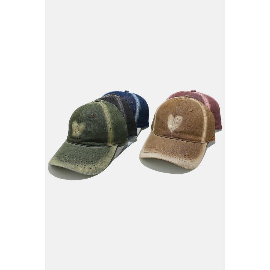 Heart Cotton Baseball Cap Apparel and Accessories