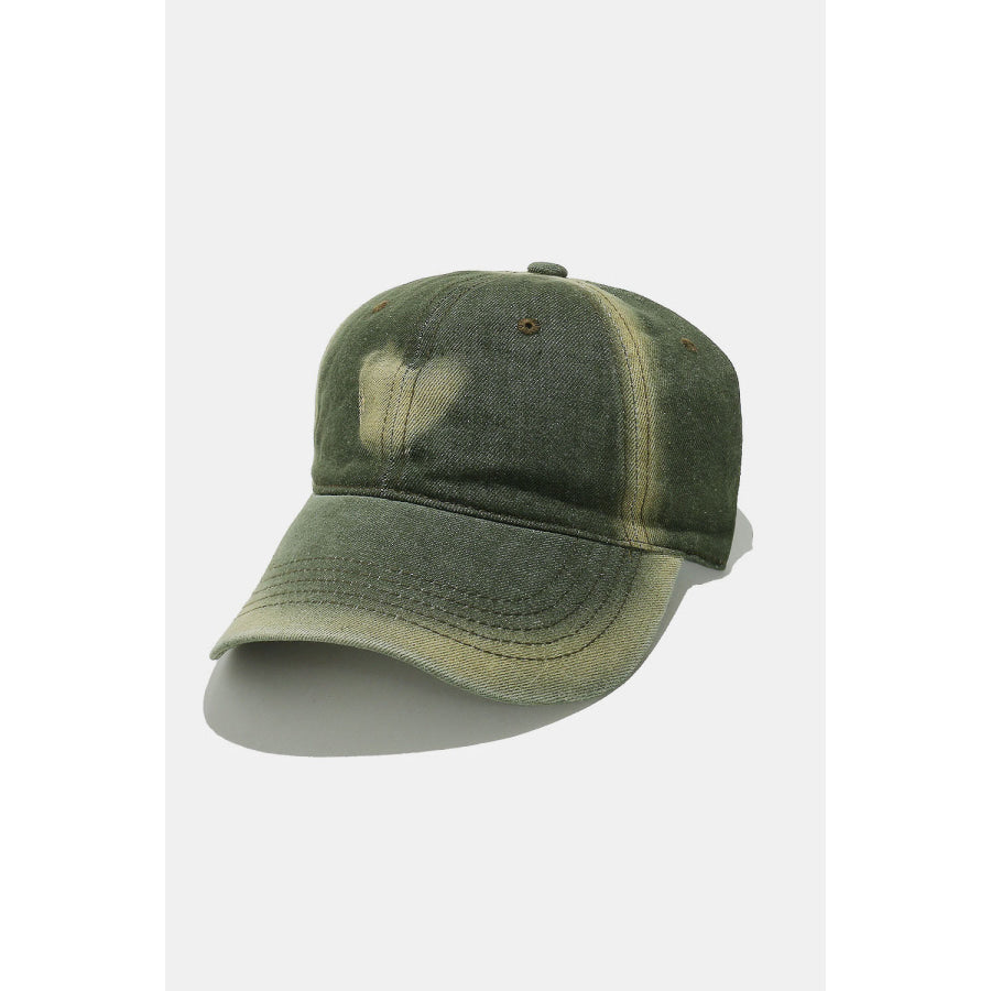 Heart Cotton Baseball Cap Moss / One Size Apparel and Accessories