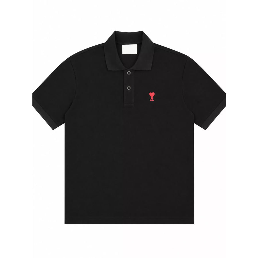 Heart Logo Embroidered Polo T-Shirt Apparel and Accessories