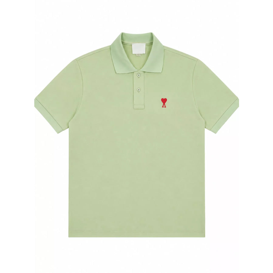 Heart Logo Embroidered Polo T-Shirt Apparel and Accessories