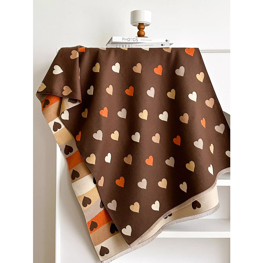 Heart Pattern Warm Scarf Apparel and Accessories