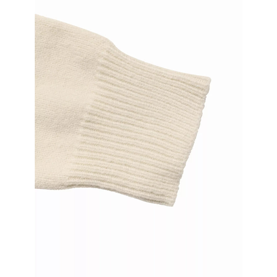 Heart-Patterned Crew Neck Sweater Apparel and Accessories