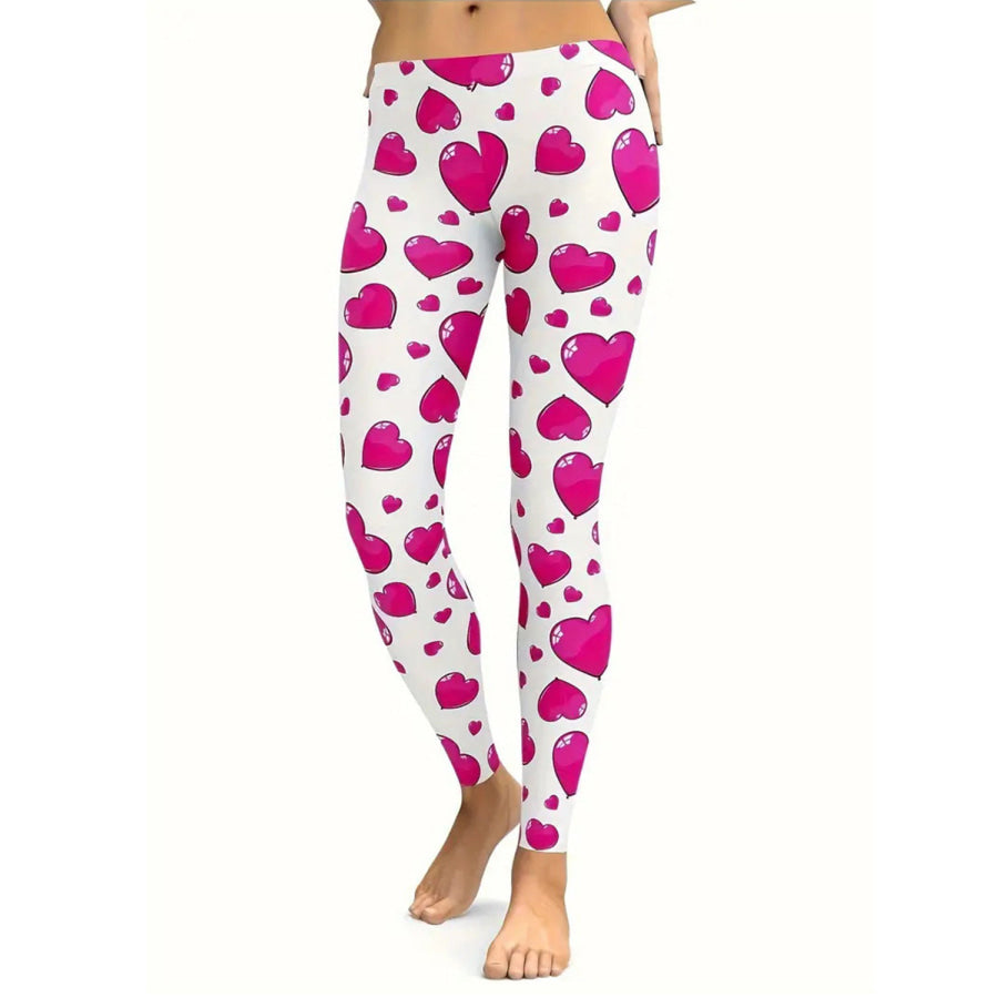 Heart Print Leggings Apparel and Accessories