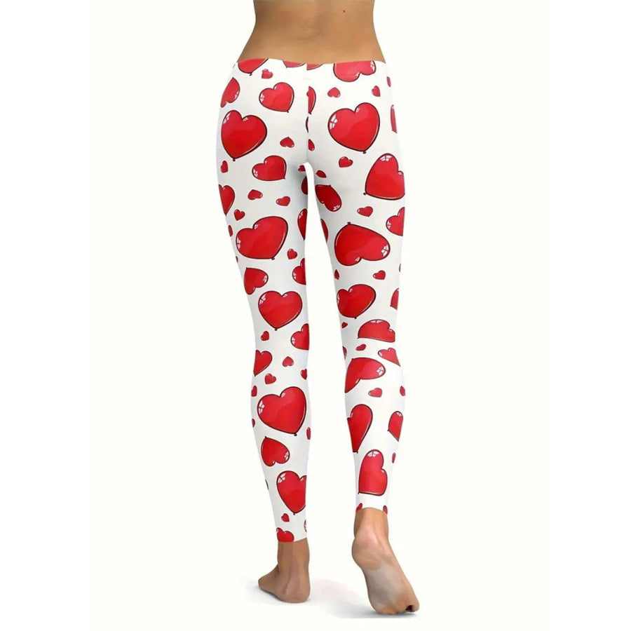 Heart Print Leggings Apparel and Accessories