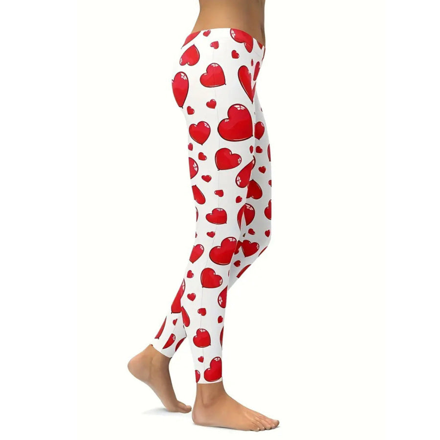 Heart Print Leggings Apparel and Accessories