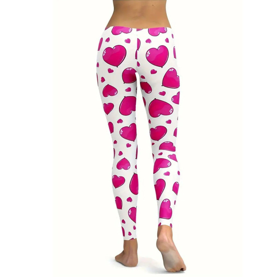 Heart Print Leggings Apparel and Accessories