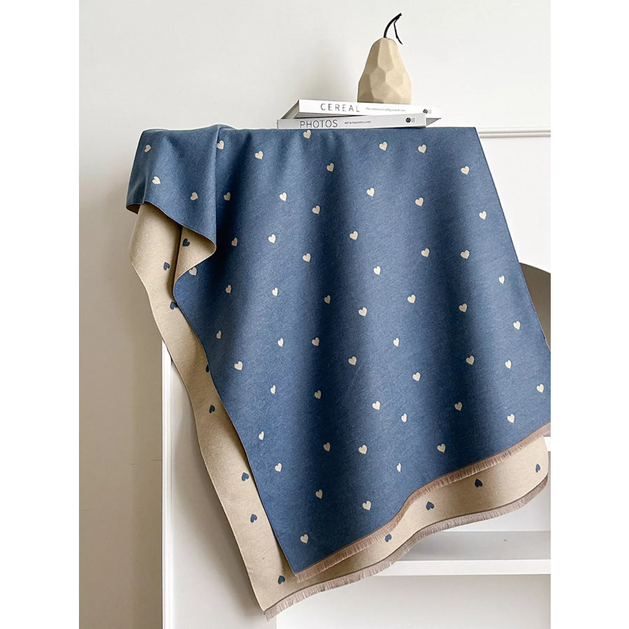 Heart Raw Hem Scarf Apparel and Accessories