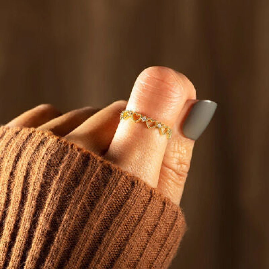 Heart Shape 18K Gold-Plated Ring Clothing