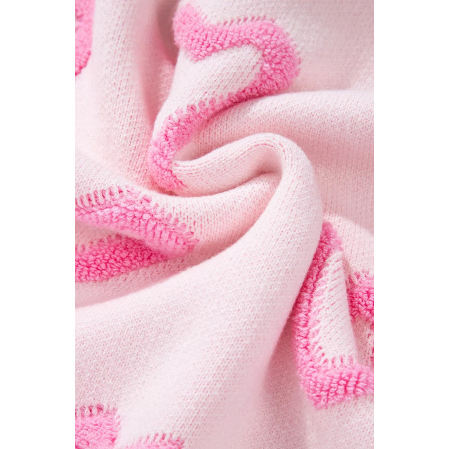 Heart Shape Bubble Sleeve Baggy Sweater Apparel and Accessories