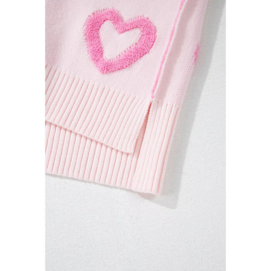 Heart Shape Bubble Sleeve Baggy Sweater Apparel and Accessories