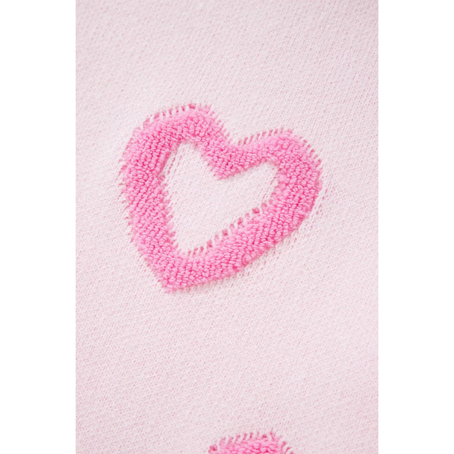 Heart Shape Bubble Sleeve Baggy Sweater Apparel and Accessories