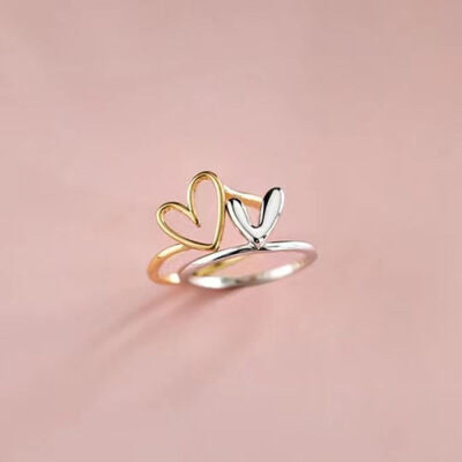 Heart Shape Irregular 925 Sterling Silver Ring Apparel and Accessories