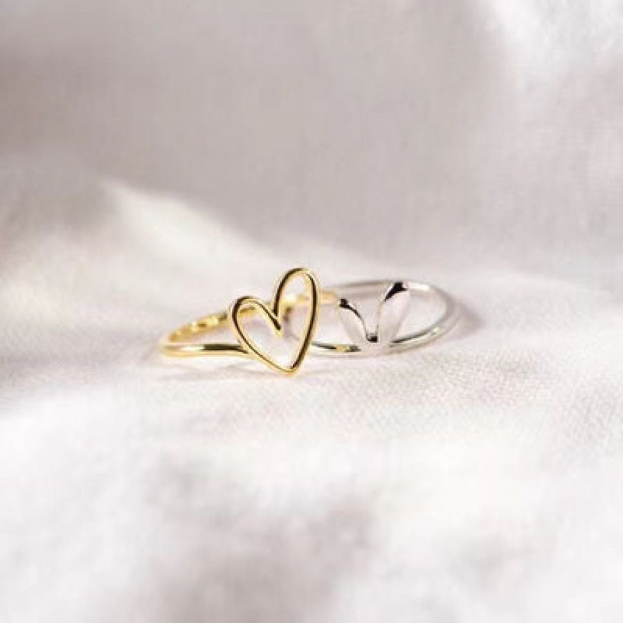 Heart Shape Irregular 925 Sterling Silver Ring Apparel and Accessories