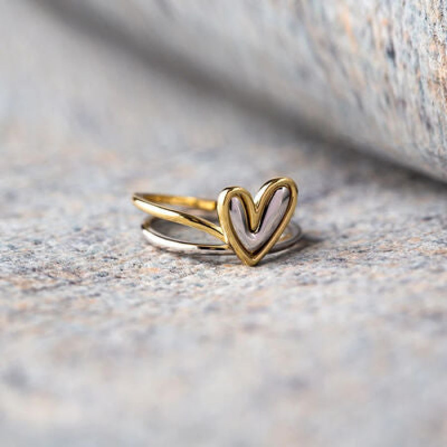 Heart Shape Irregular 925 Sterling Silver Ring Apparel and Accessories