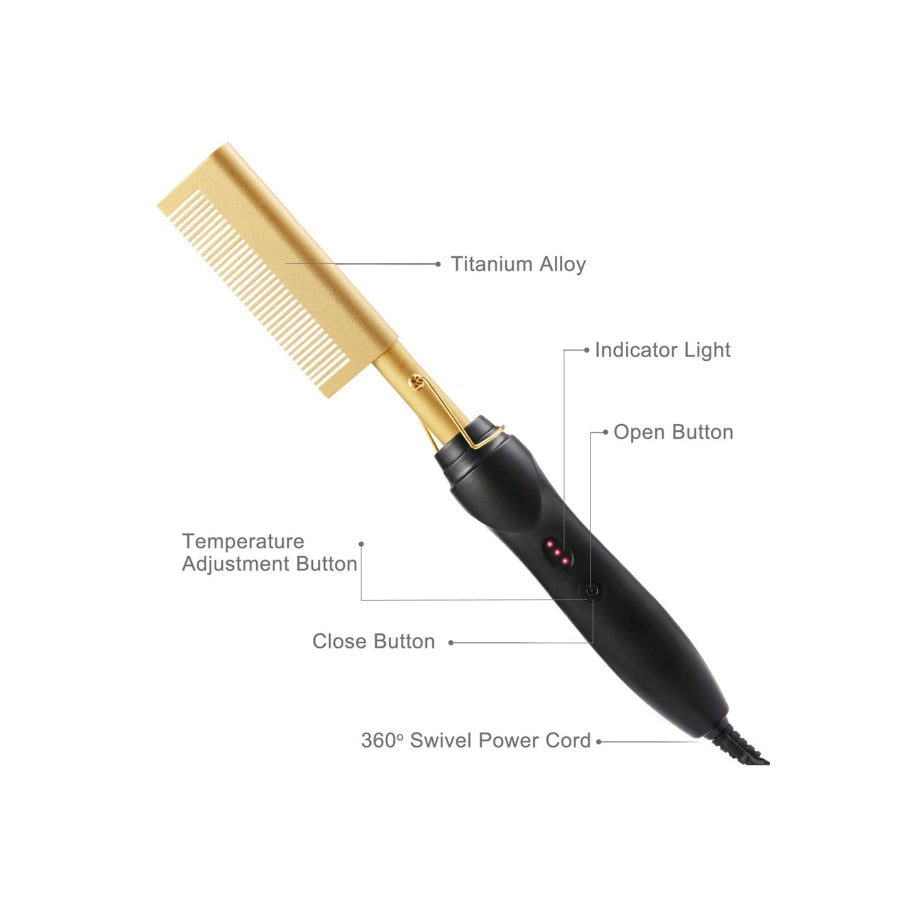 Heated Hair Straightening Comb Apparel and Accessories