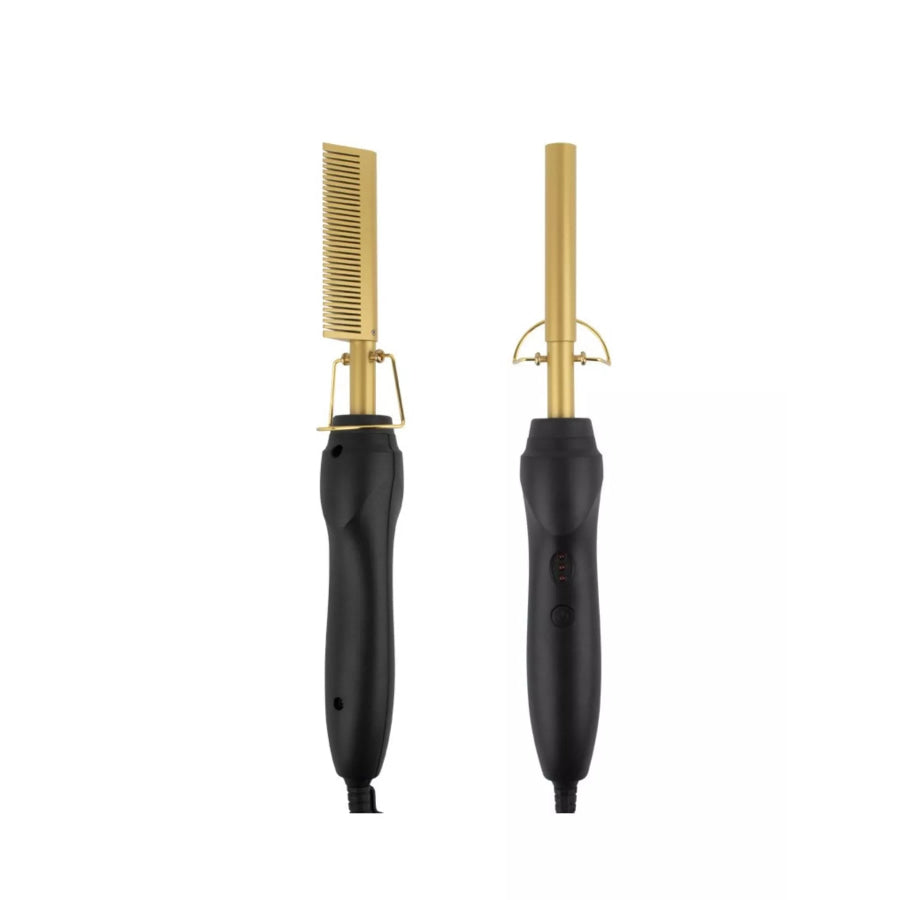Heated Hair Straightening Comb Black / European plug Apparel and Accessories
