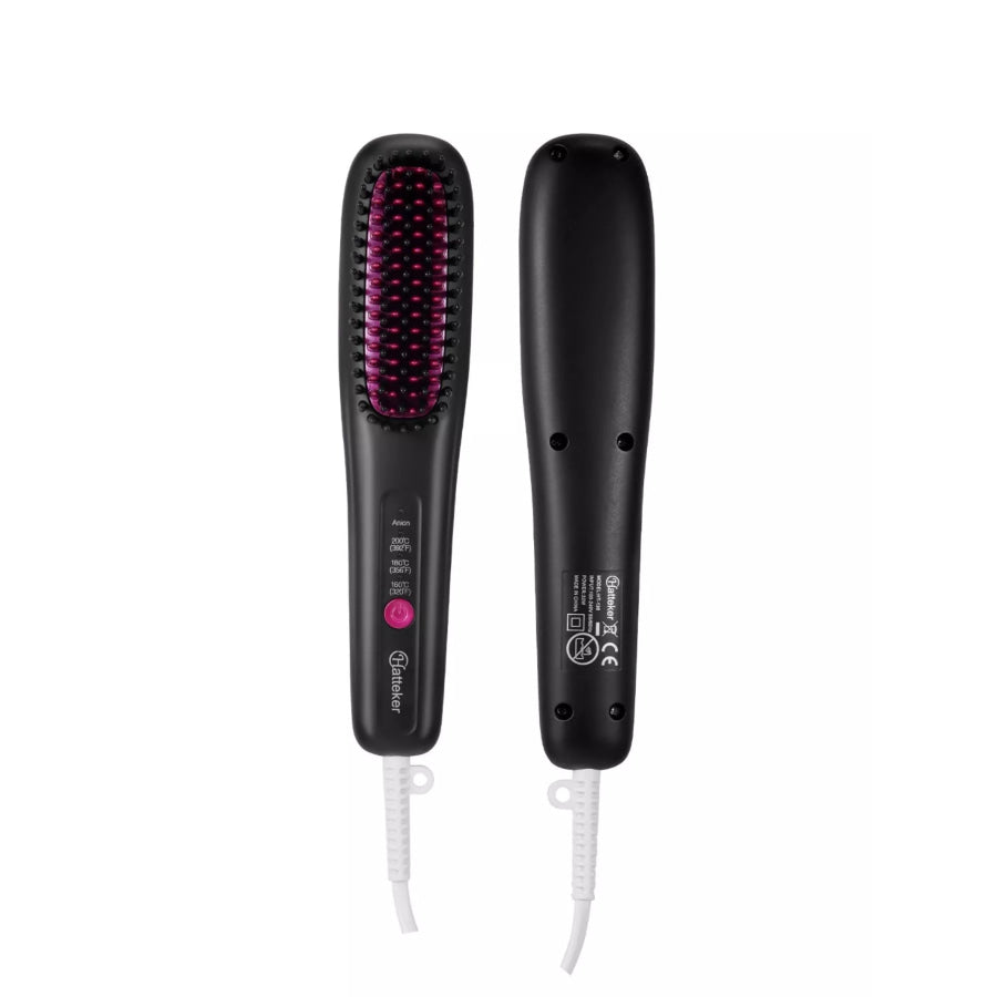 Heated Hair Straightening Comb Black / European plug Apparel and Accessories