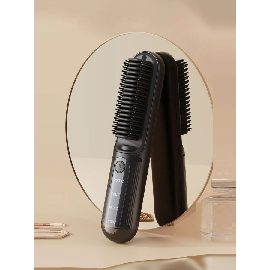Heated Hair Straightening Comb Black / ONESIZE Apparel and Accessories