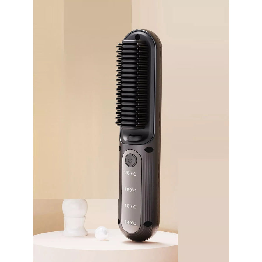 Heated Hair Straightening Comb Black / ONESIZE Apparel and Accessories