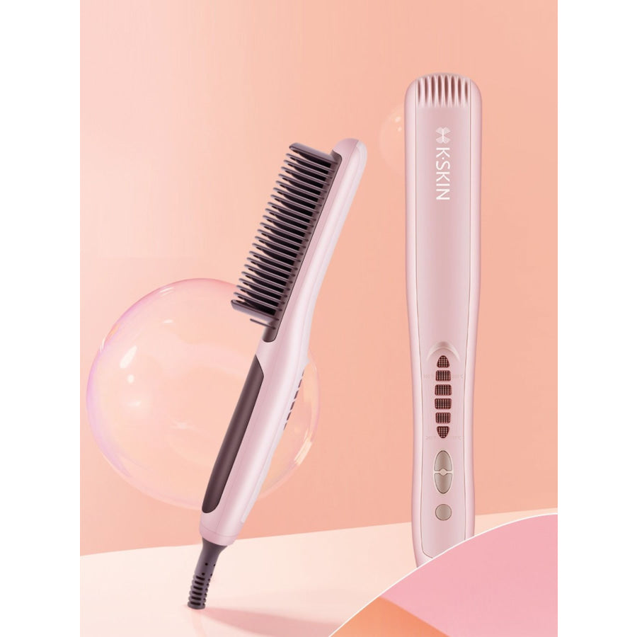 Heated Hair Straightening Comb Blush Pink / North American plug Apparel and Accessories