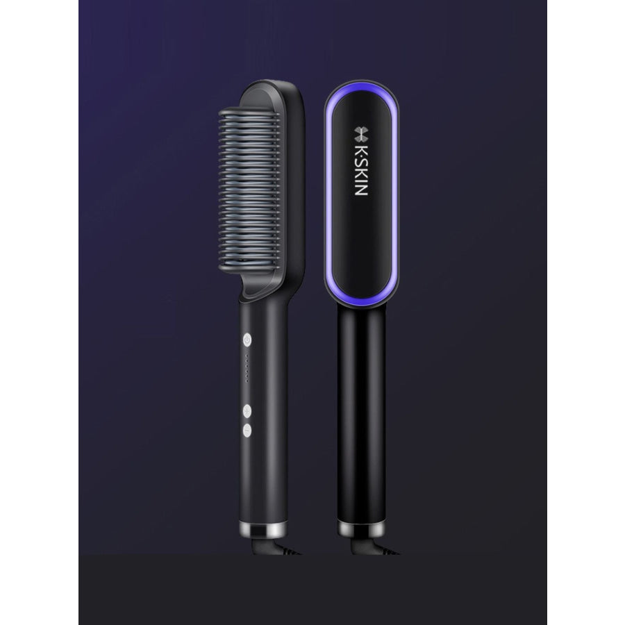 Heated Hair Straightening Comb Navy / European plug Apparel and Accessories