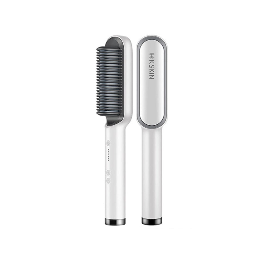 Heated Hair Straightening Comb Silver / European plug Apparel and Accessories