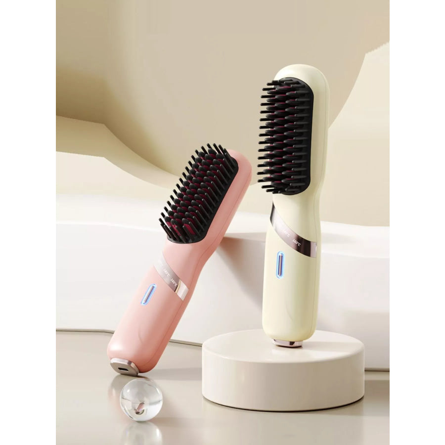 Heated Hair Straightening Comb Yellow / ONESIZE Apparel and Accessories