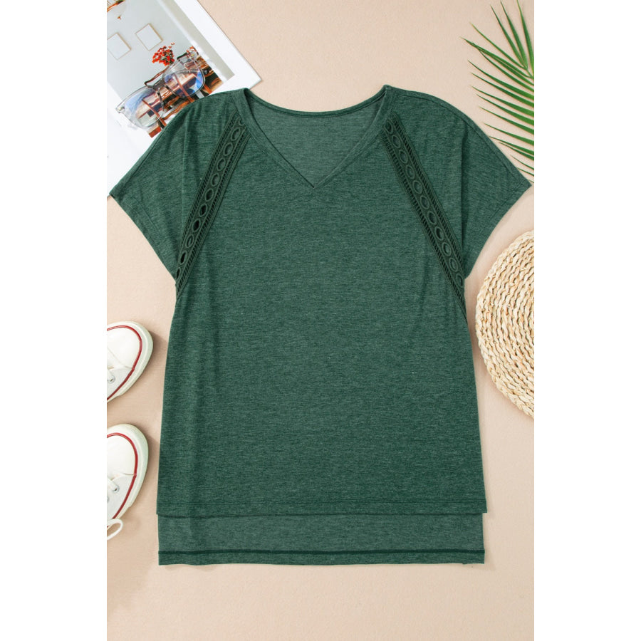 Heathered V - Neck Short Sleeve T - Shirt Apparel and Accessories