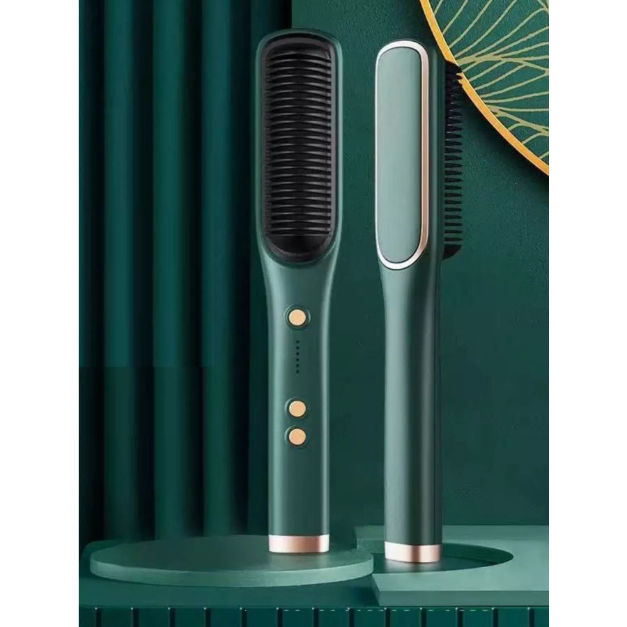 Heating Straightening Comb Dark Green / European plug Apparel and Accessories