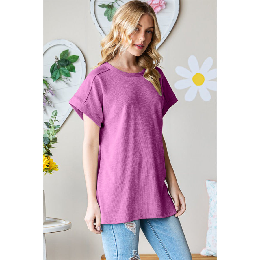 Heimish Full Size Short Sleeve Round Neck T-Shirt Apparel and Accessories