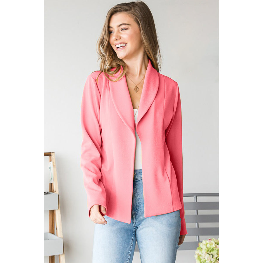 Heimish Open Front Long Sleeve Blazer Apparel and Accessories