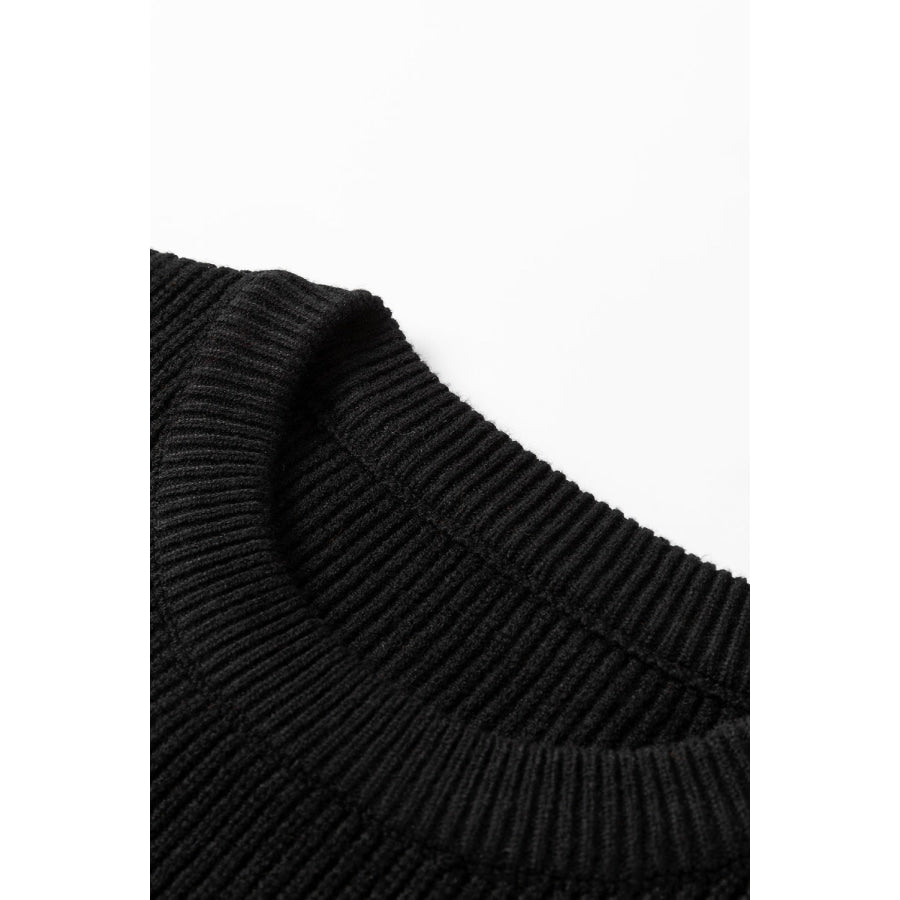 HELLO PUMPKIN Round Neck Long Sleeve Sweater Apparel and Accessories