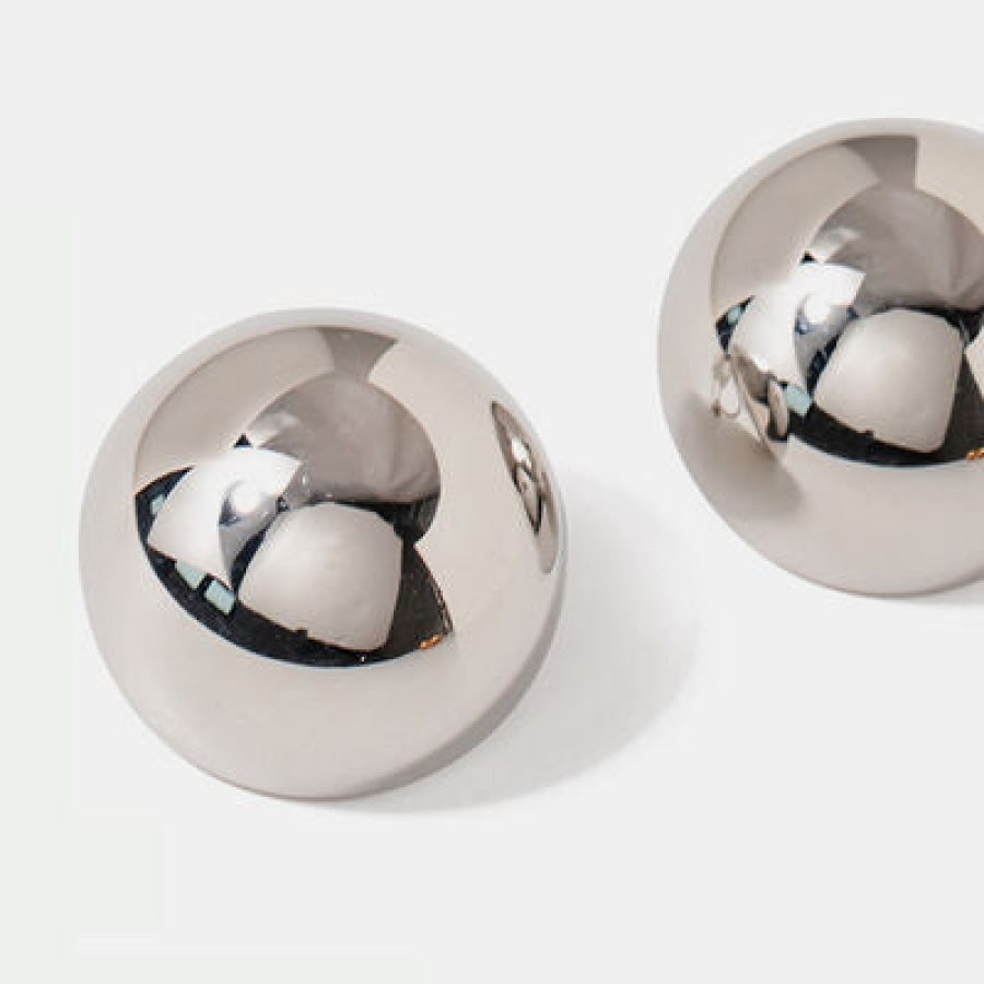 Hemispherical Stainless Steel Earrings Clothing