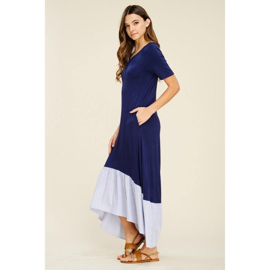 New Arrival! Hi Low Ruffle Hem Midi Dress Dresses