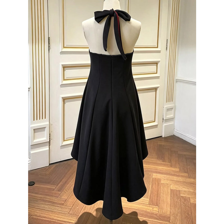 High-Low Halter Neck Dress Apparel and Accessories