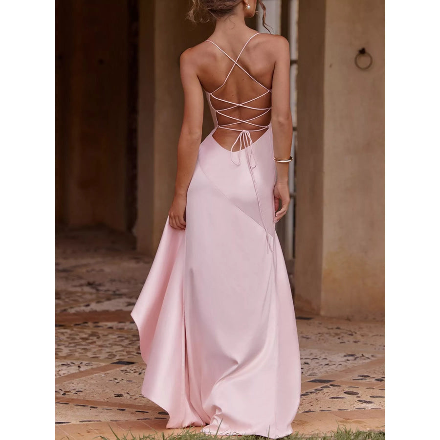 High-Low Ruffle Hem Evening Dress Apparel and Accessories